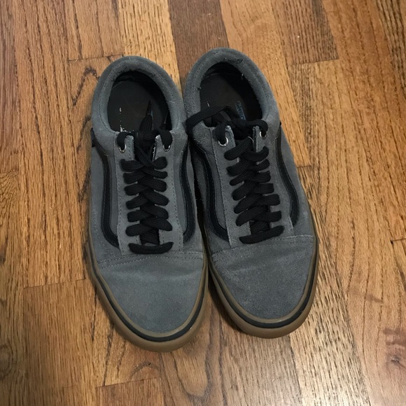 Vans Other - Vans Old School Pro gray suede gum sole sneakers